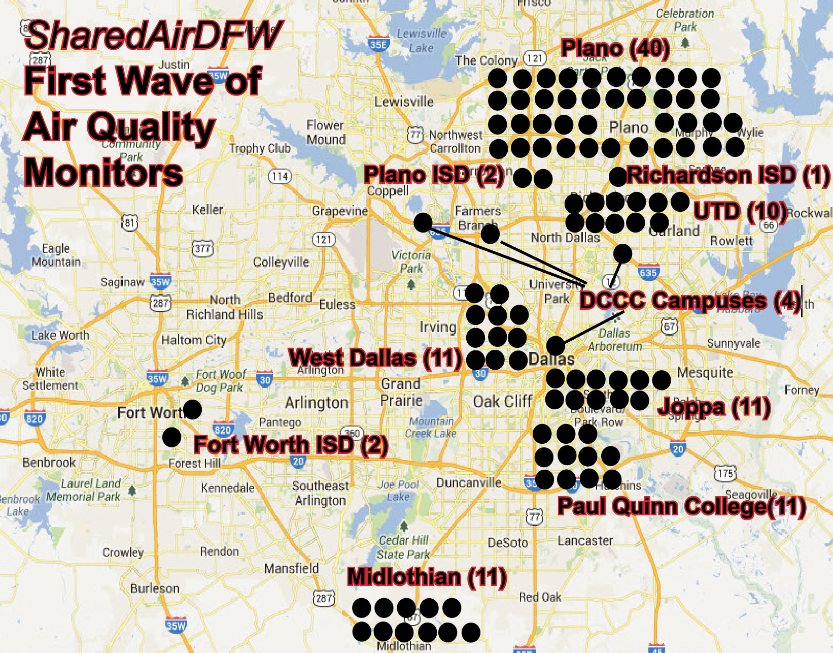 “SharedAirDFW” is DFW’s New Regional Air Quality Monitoring Network — Downwinders at Risk